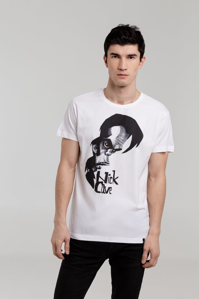 Футболка [Меламед. Nick Cavek, белая